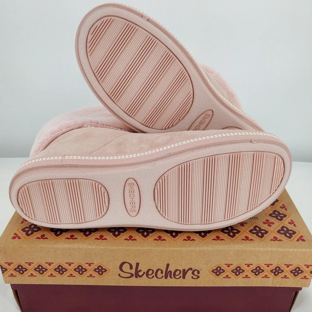 Skechers‎ Cozy Campfire Slipper Boots Faux Fur Meant to Be Blush Womens 7.5 New